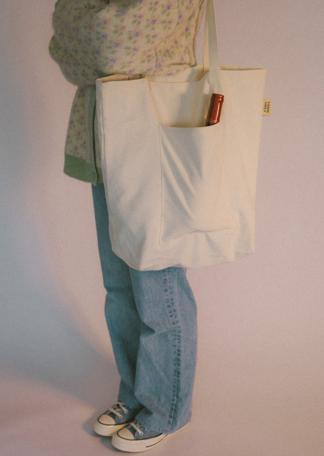 beige tote