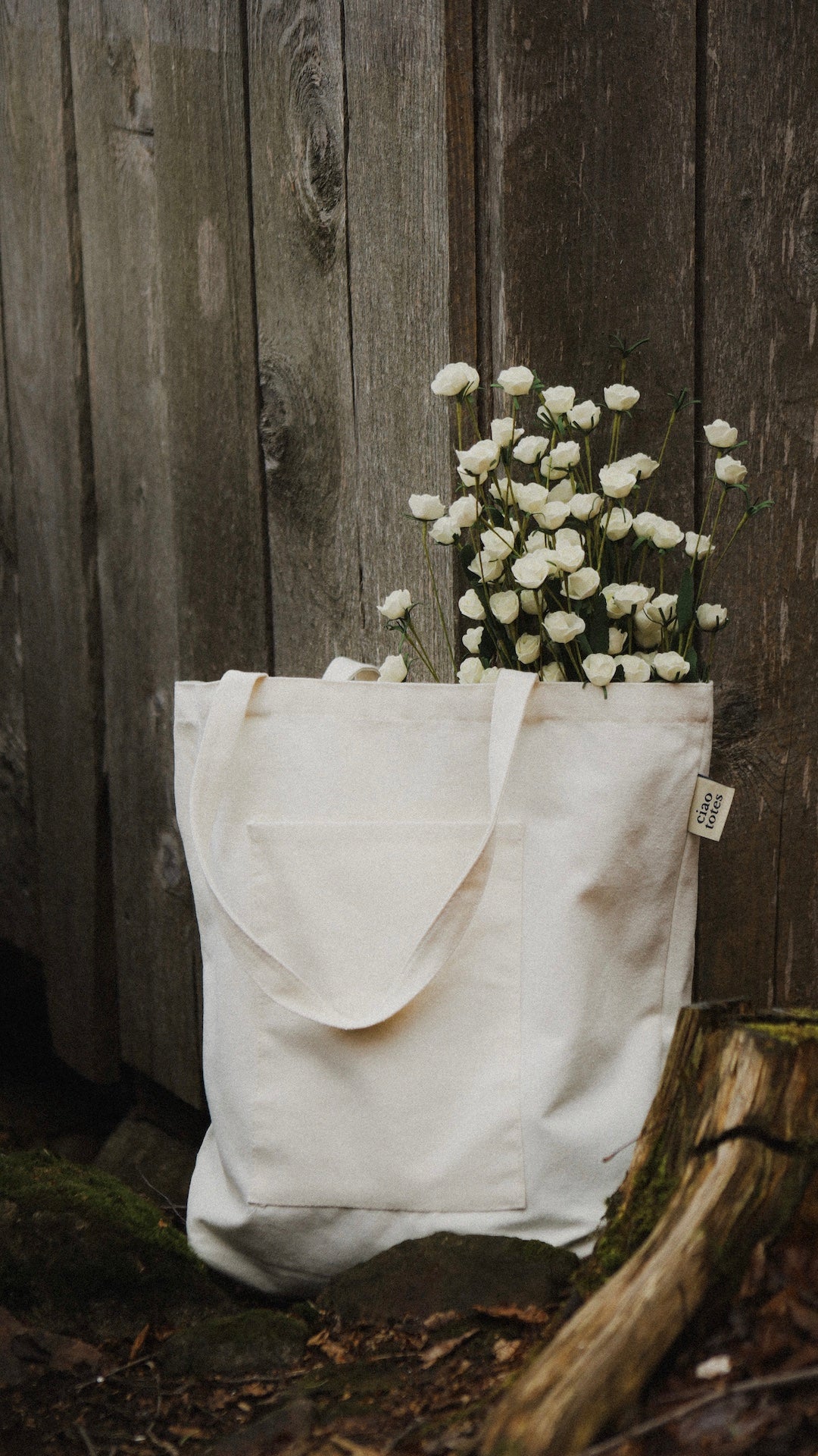 beige tote