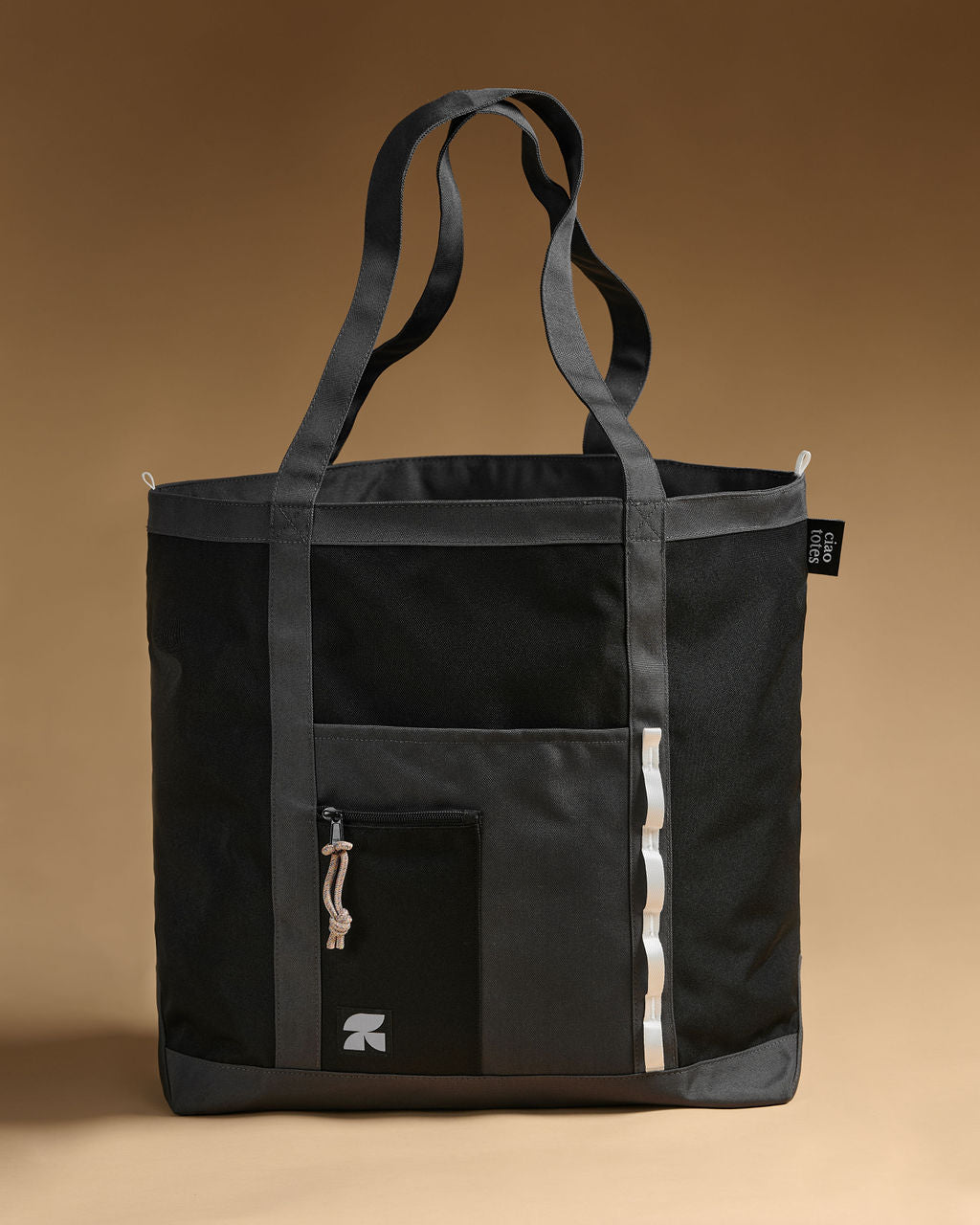 black tech tote