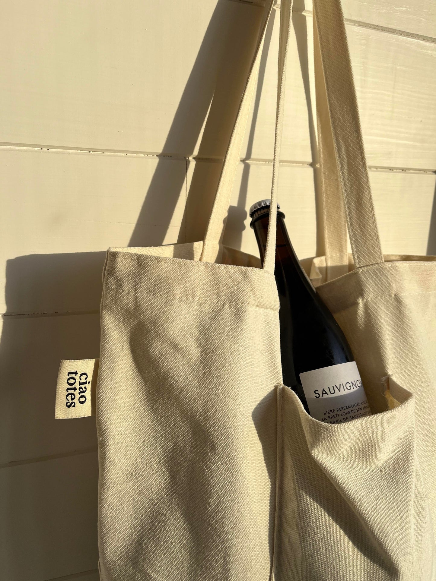 beige tote