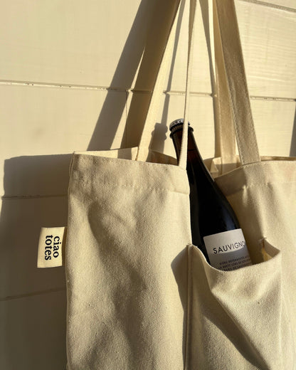 beige tote