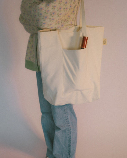 beige tote