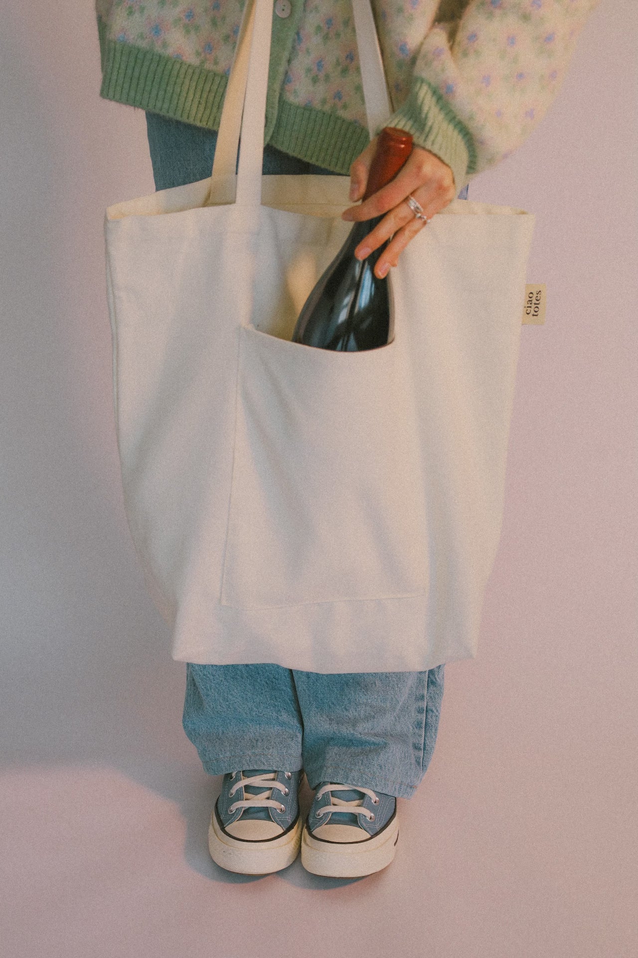 beige tote