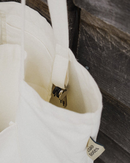 beige tote