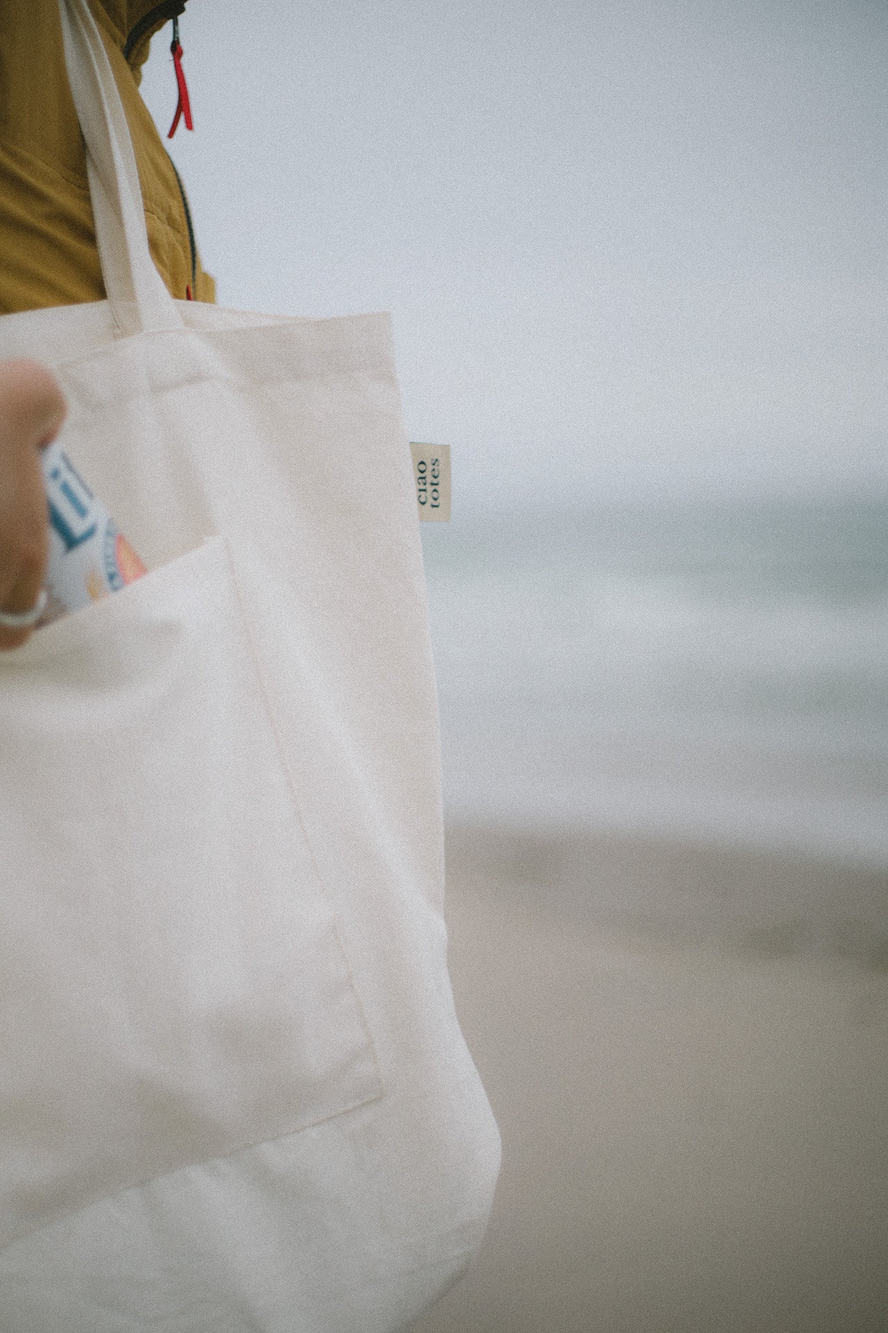 beige tote